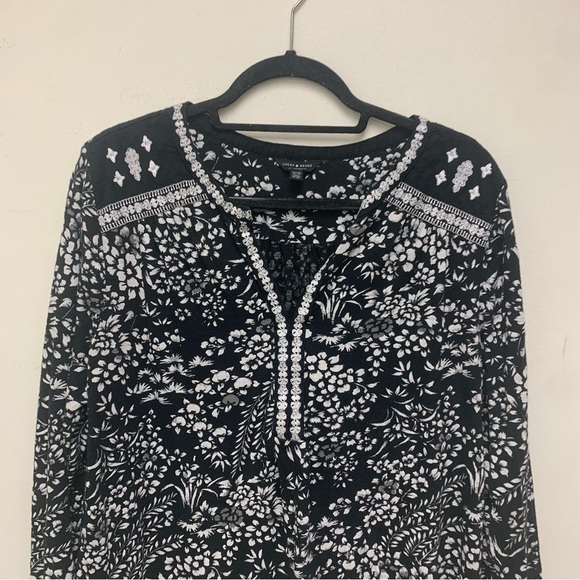 Lucky Brand Floral Embroidered Boho Blouse - Picture 6 of 12